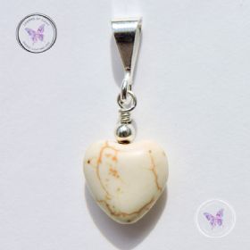 Howlite Heart Pendant